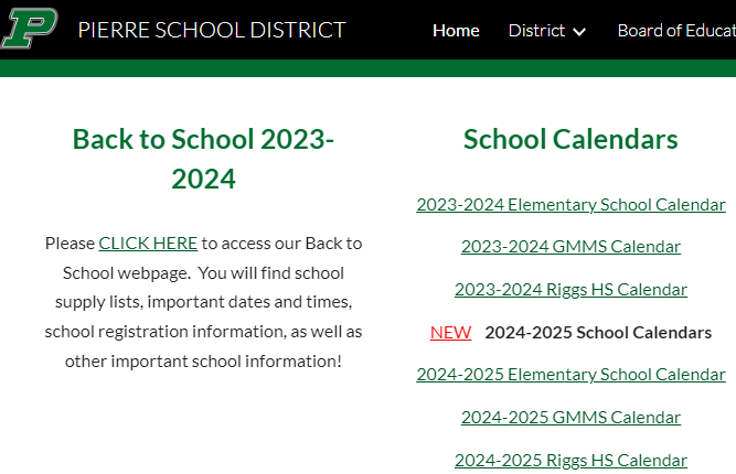 Pierre School District Moving Away From Paper School Year Calendars