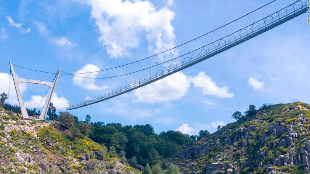 World’s longest pedestrian suspension bridge opens in Portugal