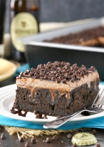 Guinness Chocolate Poke Cake