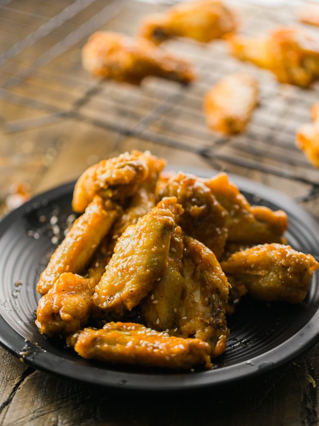 Honey Sriracha White Claw Baked Chicken Wings