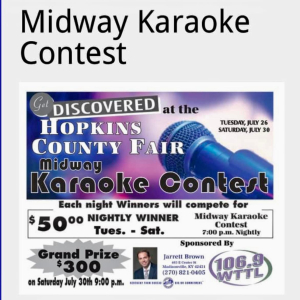 2022 Hopkins County Fair Karaoke Contest