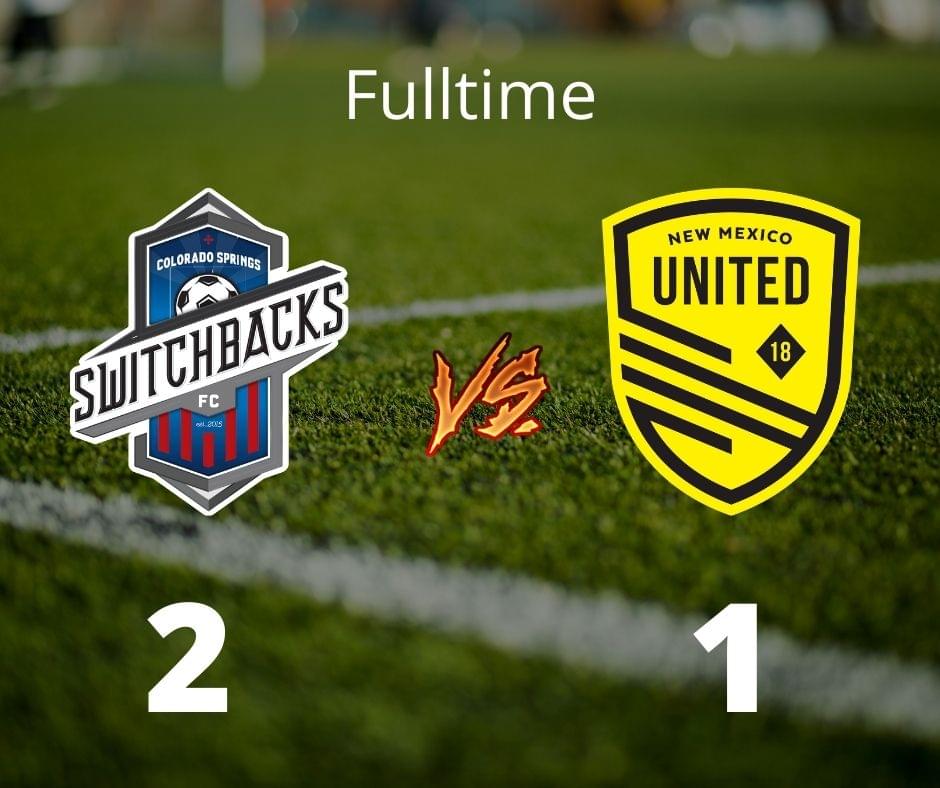 United defeated by Switchbacks FC 2-1, drop 4 points back of El Paso