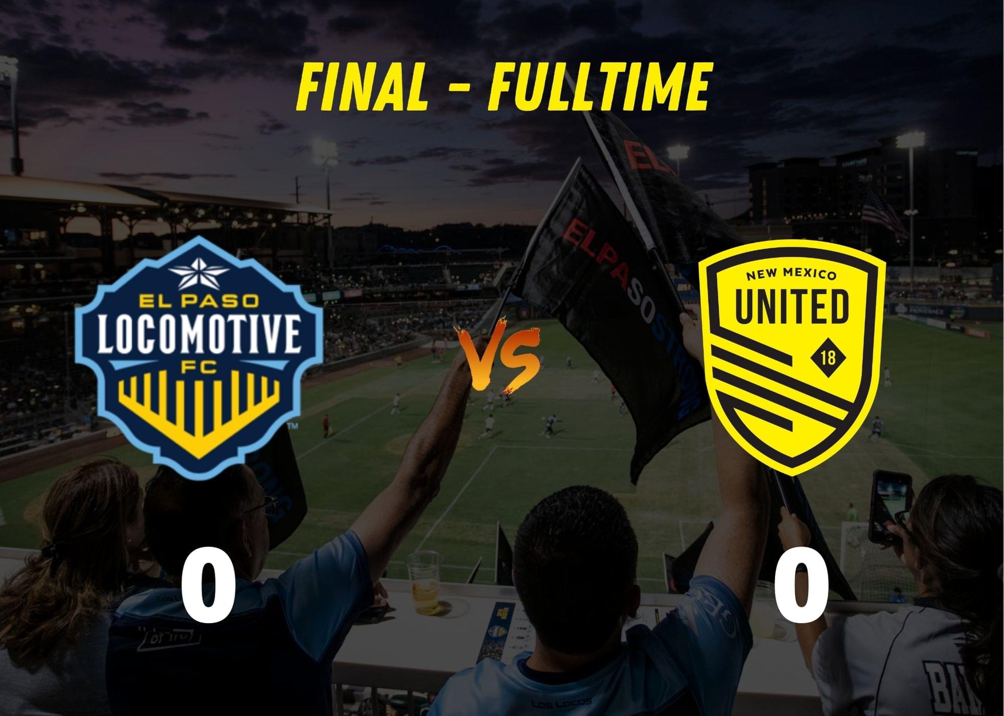 New Mexico United earn 5th clean sheet, draw with El Paso 0-0