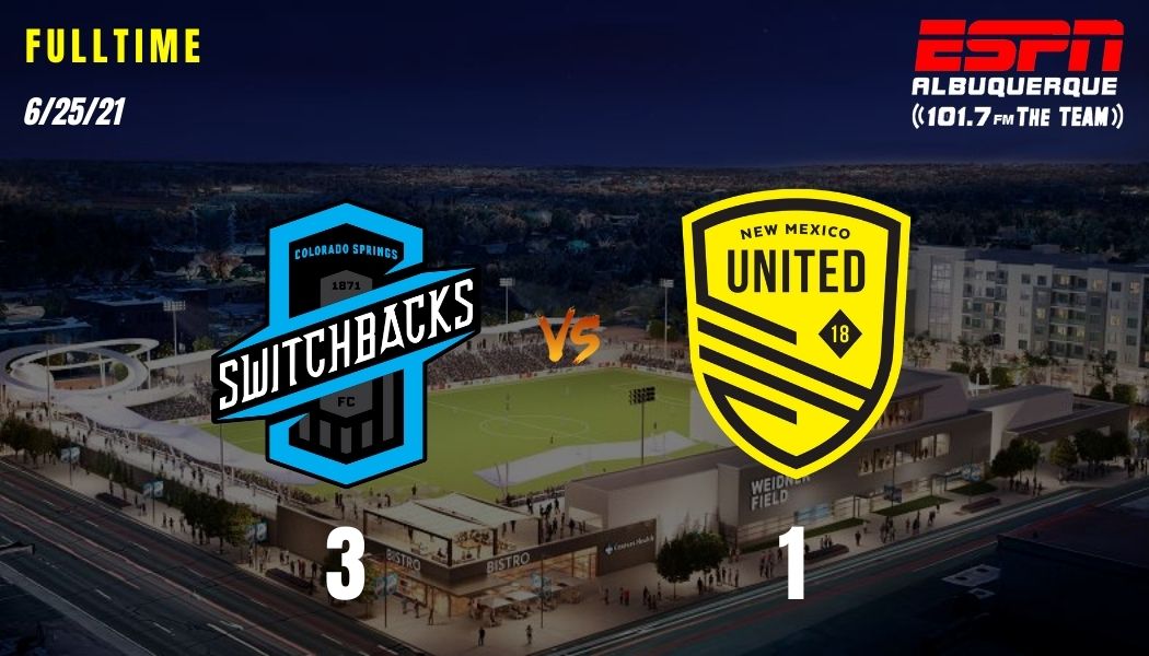 United falls to Switchbacks FC 3-1 to open road trip