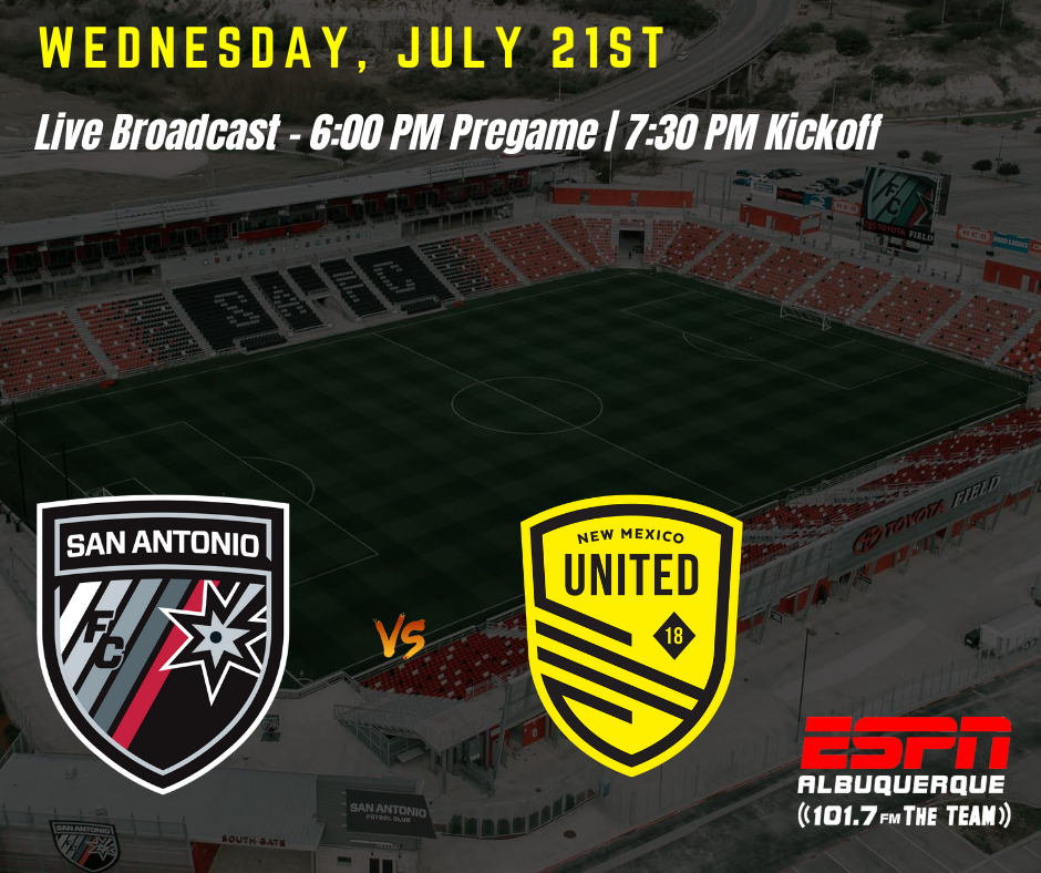 New Mexico United face San Antonio in mid-week clash