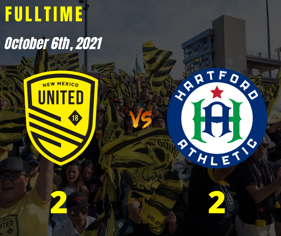 United and Hartford battle to 2-2 draw