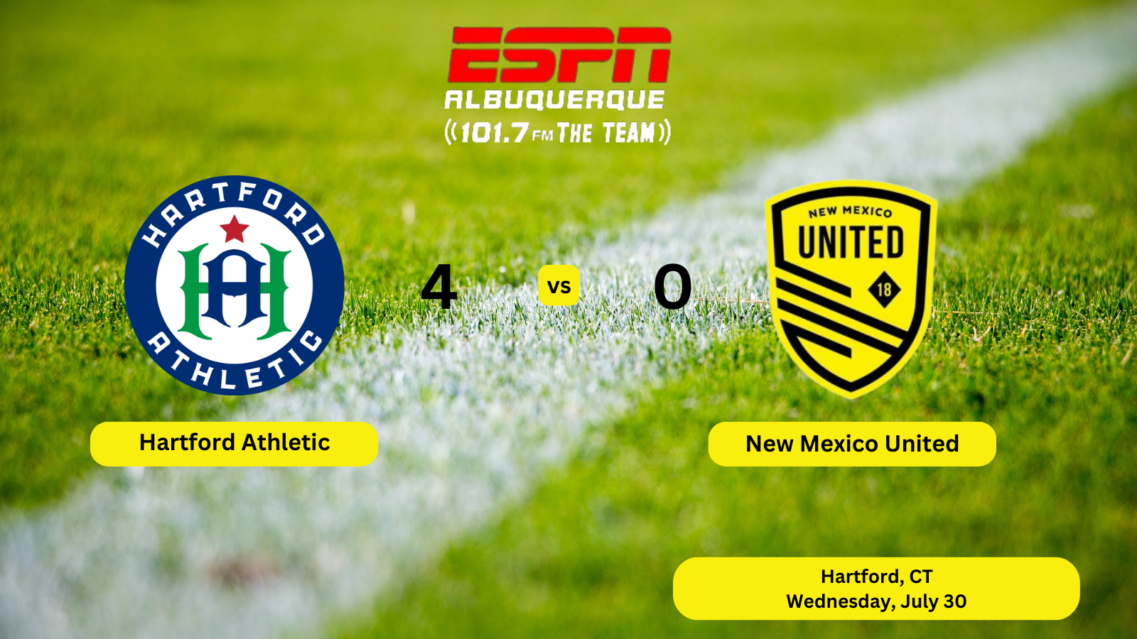 Hartford Dominate as United Struggles in 4-0 Loss