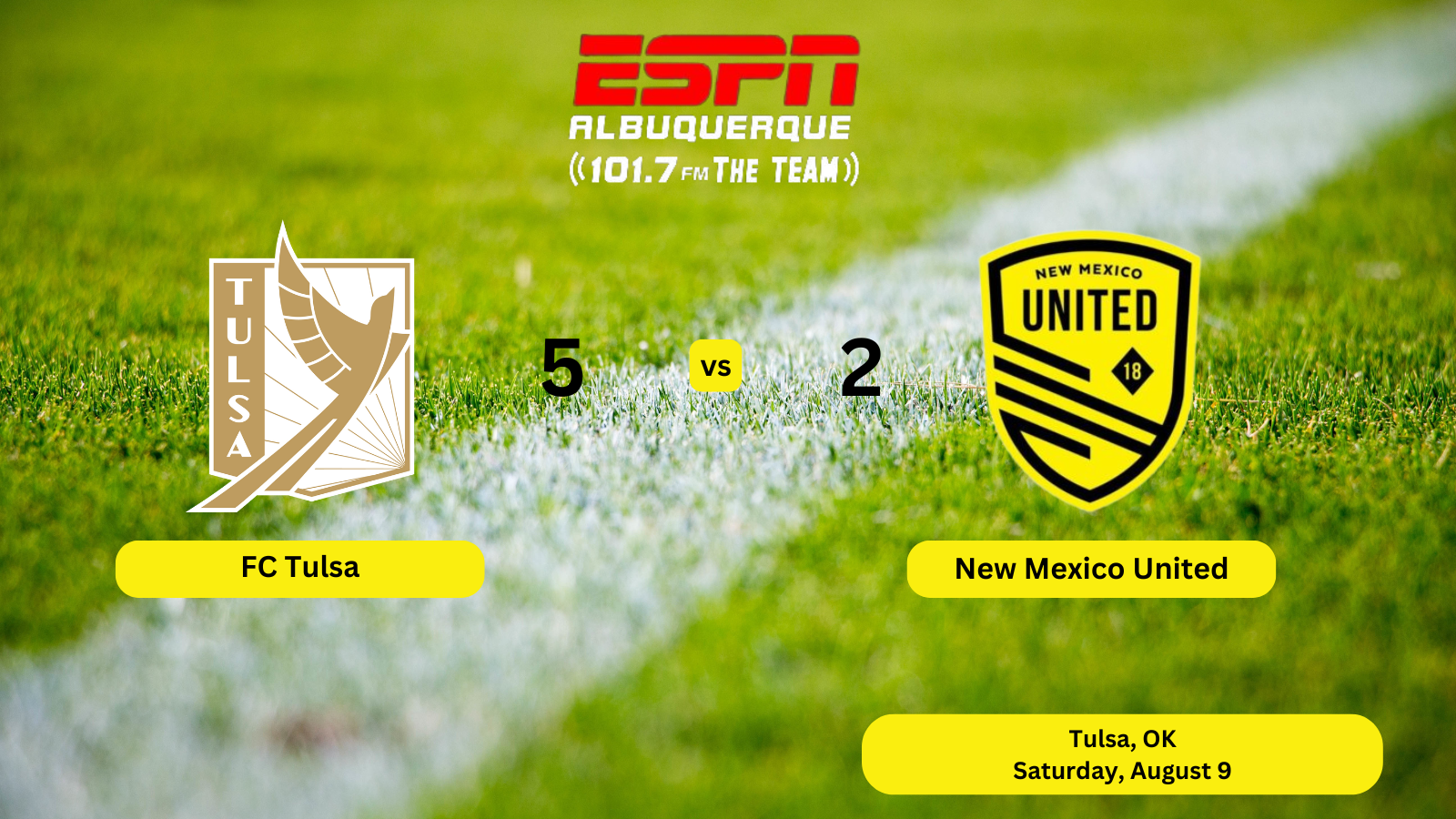 Four Second-half Goals for Tulsa in 5-2 Win Over United