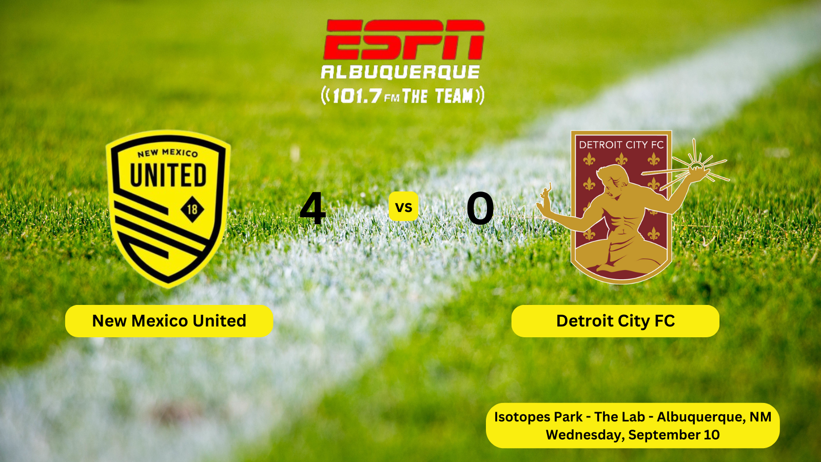 United Batters Detroit City FC 4-0