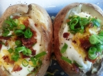 Bacon, Egg and Cheese Baked Potato Boat