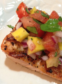 Grilled Salmon and Mango Salsa