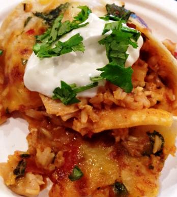 Chicken Enchilada & Rice Skillet