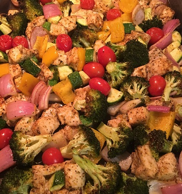 15 Minute Roasted Chicken & Veggies