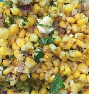 Roasted Corn & Feta Salad