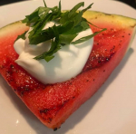 Grilled Watermelon with Yogurt Sauce