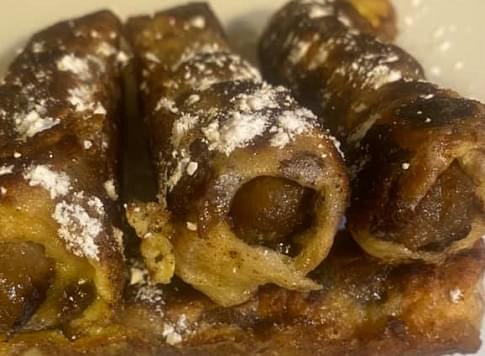 Sausage Stuffed French Toast Roll-Ups