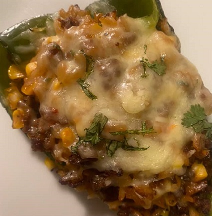 Cheesy Chorizo Stuffed Poblano Peppers