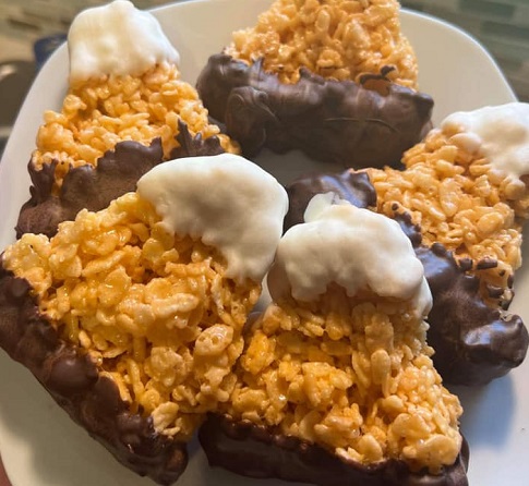 Candy Corn Rice Krispy Treats