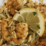 Lemony Orzo with Shrimp & Feta