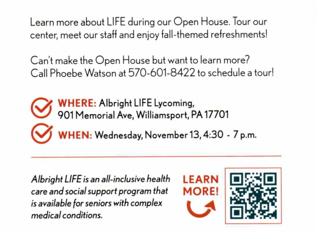 Albright Life Center Open House WILQFM