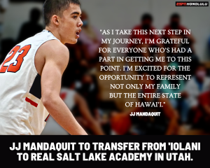 JJ Mandaquit to transfer from ‘Iolani