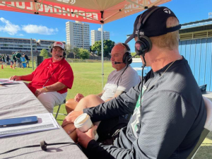 ESPN Honolulu Interviews at UH FB Fall Practice