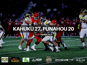 Kahuku Scratches Back To Fend Off Major Challenge From Punahou, 27-20