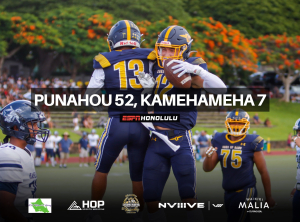 Punahou Blitzes Past Kamehameha, 52-7 | Photo Gallery