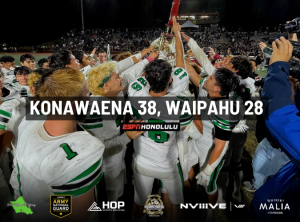 Konawaena holds off Waipahu, 38-28, for DI state title