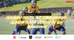 Punahou Shuts Out Kamehameha, Clinches 37-0 Victory in ILH Showdown