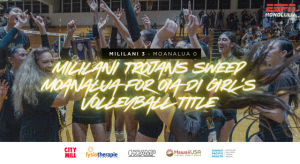 Mililani Trojans sweep Moanalua for OIA DI girl’s volleyball title
