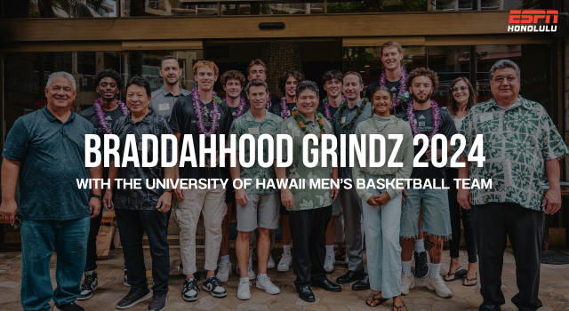 Braddahhood Grindz & Giovanni Pastrami Hosts Year 3 Event for Hawai'i Men's Basketball Team | PHOTO GALLERY