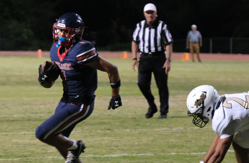Saint Louis holds off Bishop Montgomery, 34-27