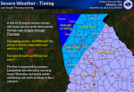 Timing of possible severe weather