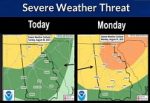 Severe weather possible Sunday and Monday