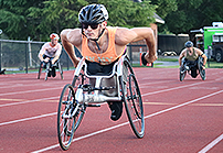 [VIDEO] International wheelchair racers prepare at Darlington for Cedartown 5K (2025)