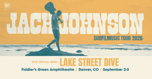 Jack Johnson at Fiddler’s Green – Wed, Sep 2nd • Thu, Sep 3rd • 7:30PM 