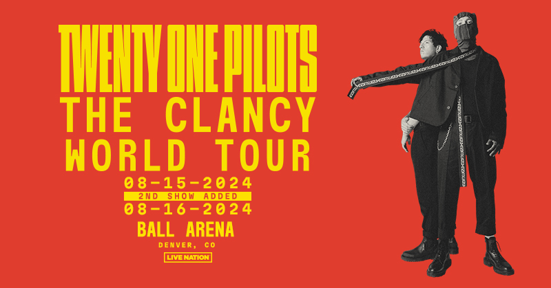 Twenty One Pilots at Ball Arena – Thu, Aug 15 • Fri, Aug 16 • 8PM