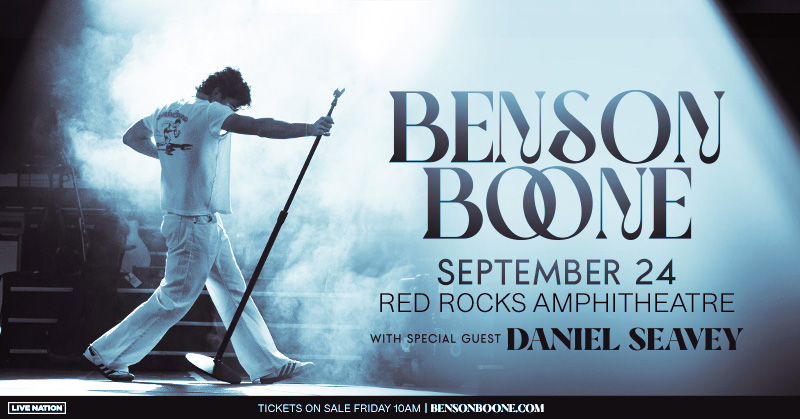 Benson Boone at Red Rocks – Tue • Sep 24 • 8PM
