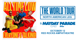 All Time Low at Red Rocks – Sun • Oct 12 • 7PM