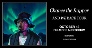 Chance The Rapper at The Fillmore – Sun • Oct 12 • 6:30pm