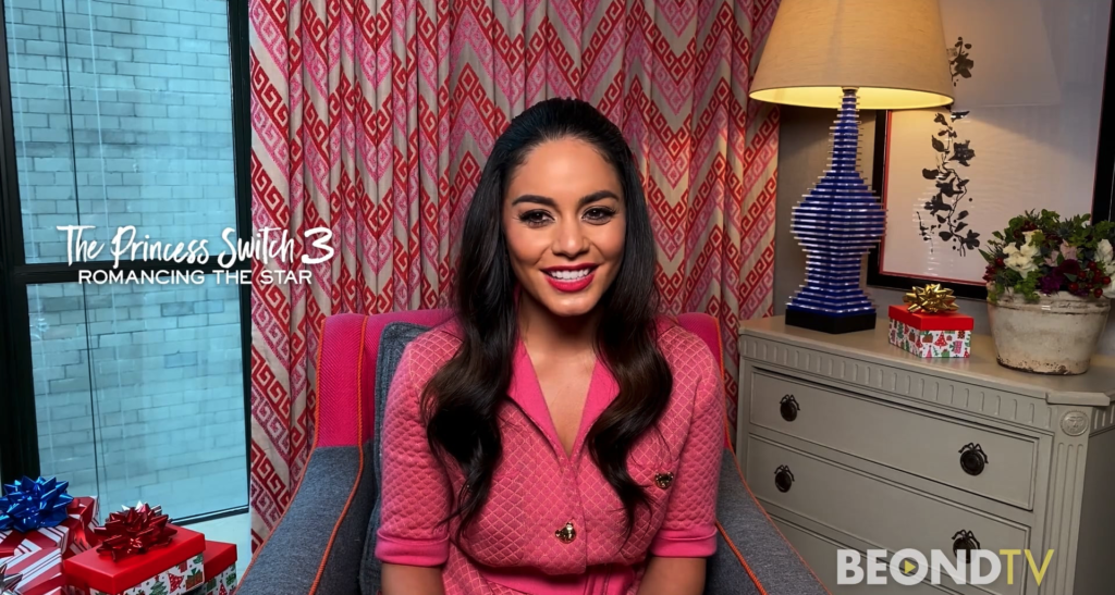 Vanessa Hudgens talks being a multiple in “The Princess Switch 3”