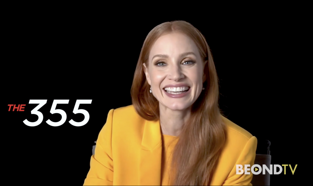 Jessica Chastain, Diane Kruger and Sebastian Stan talk action in “The 355”