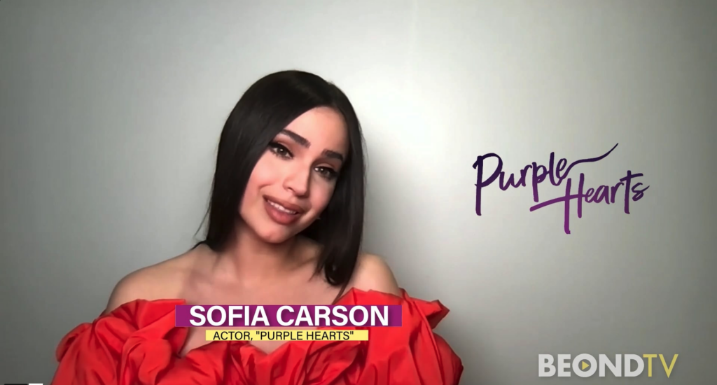 “Purple Hearts” stars Sofia Carson and Nicholas Galitzine on chemistry, Paris & old-fashioned love