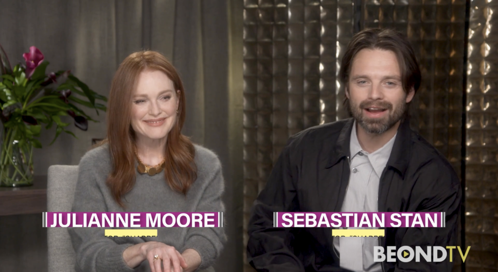 Julianne Moore on her “weird” script habits, plus Sebastian Stan’s talks Sharper’s dance scene