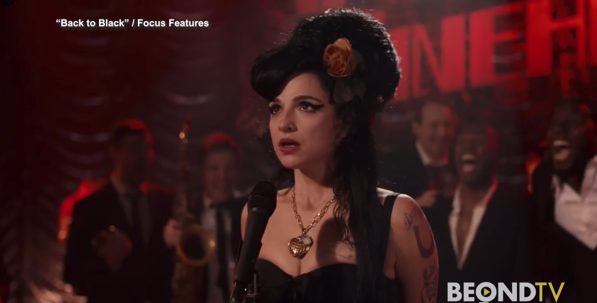 Marisa Abela stars as Amy Winehouse in the biopic “Back to Black”