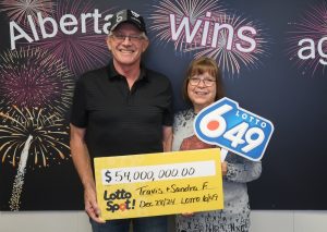 Grande Prairie Couple Wins $54 Million Jackpot
