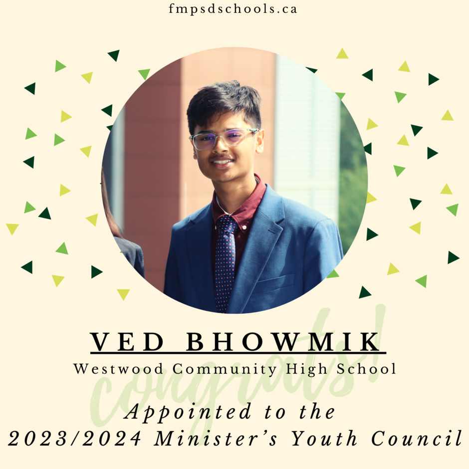 Ved Bhowmik, Westwood Highschool -supplied media