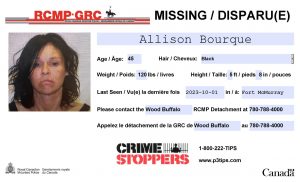 UPDATE: Wood Buffalo RCMP seek assistance locating 45-year-old woman