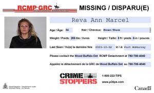 UPDATE: Wood Buffalo RCMP seeks public assistance in locating missing 34-year-old woman